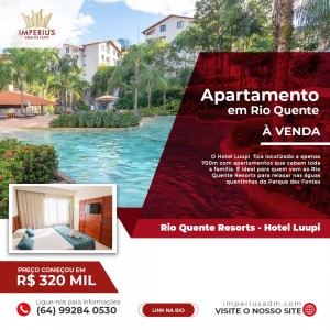 Apartamento a venda em Rio Quente Resorts - Hotel Luupi - Apto 317